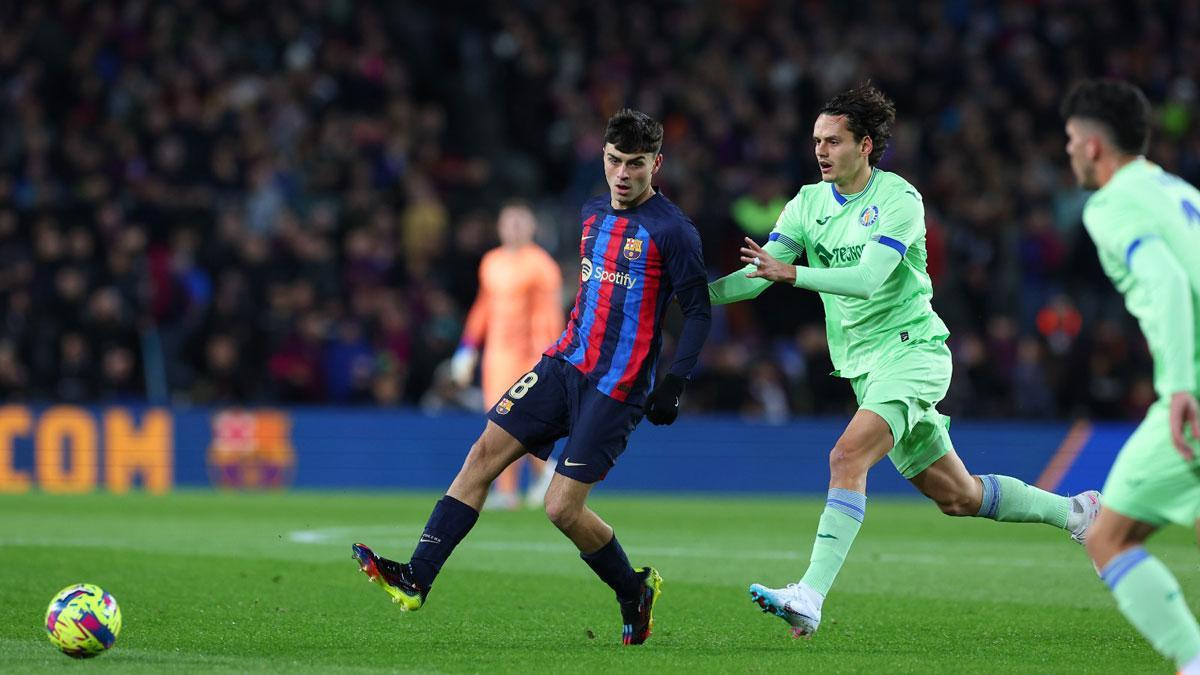 Pedri, autor del primer gol del Barça