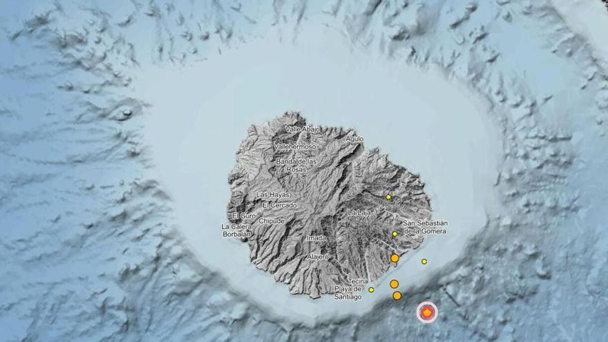 Siete terremotos de hasta 2,8 de magnitud hacen temblar a La Gomera