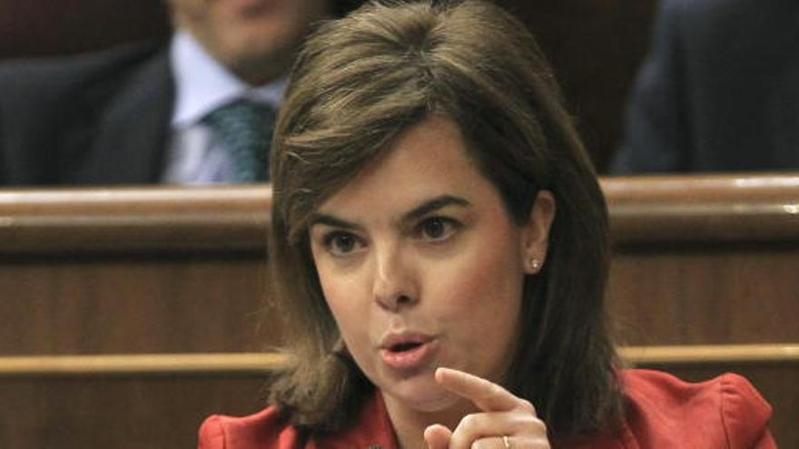 Soraya Sáenz de Santamaría, en el Congreso.