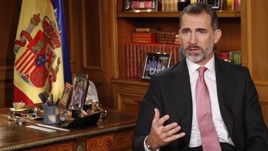 Felip VI durant el seu discurs de Nadal.