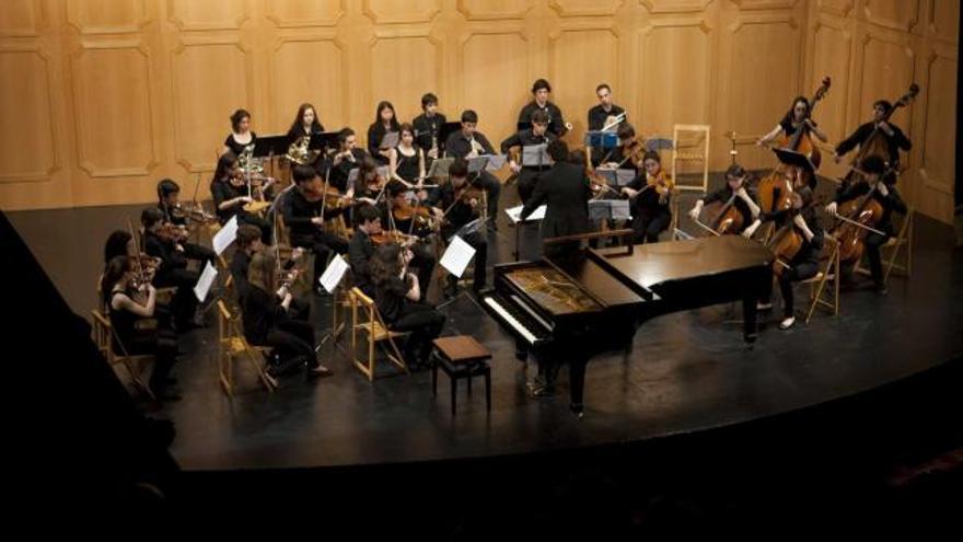 Los estudiantes del Conservatorio, en el Filarmónica