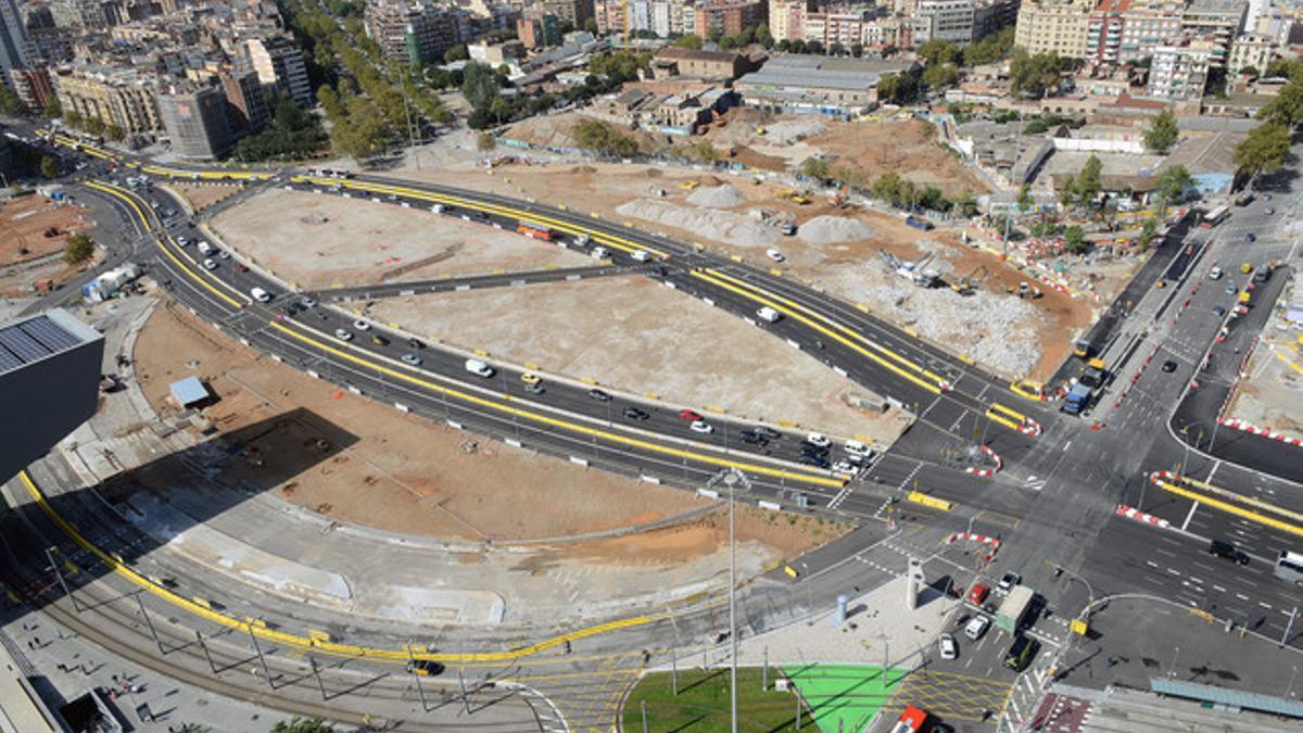 Los dos túneles de la Gran Via bajo las Glòries se abrirán en el 2017 y el 2019