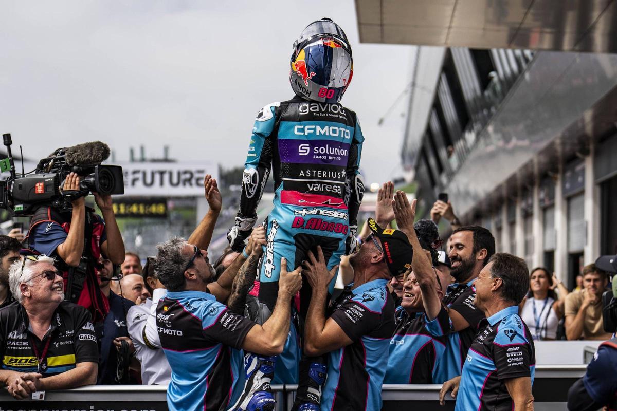 David Alonso, campeón del mundo de Moto3 2024 con el CFMOTO Aspar Team