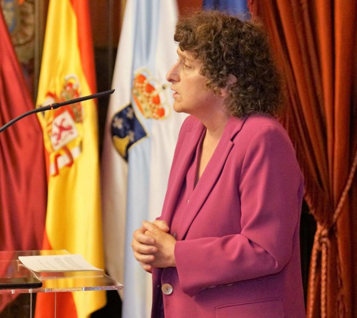 A alcaldesa de Santiago, Goretti Sanmartín