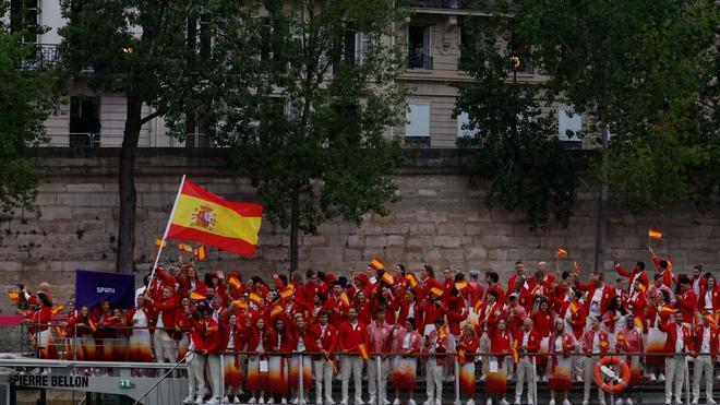 La delegación española, durante la ceremonia