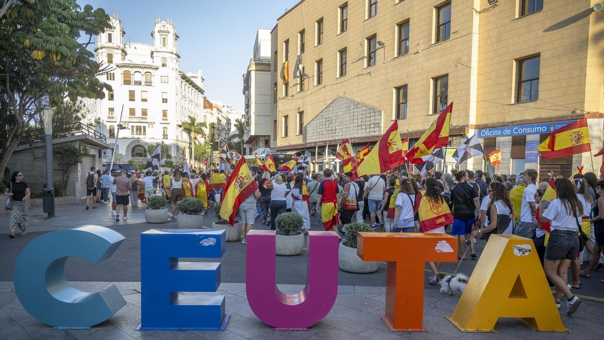 Manifestaciones en Ceuta el pasado 30 de agosto