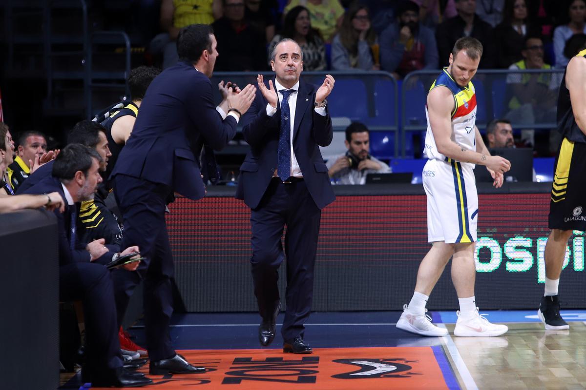 Txus Vidorreta, en el anterior Canarias-Andorra previo a unas semifinales del BCL.