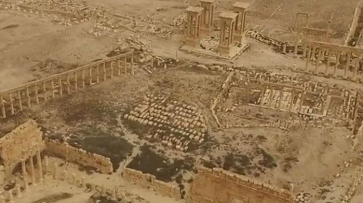 Imatges de la Palmira que s’ha trobat l’Exèrcit sirià després de recuperar la ciutat.