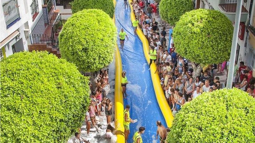 Una imagen del tobogán, el verano pasado.