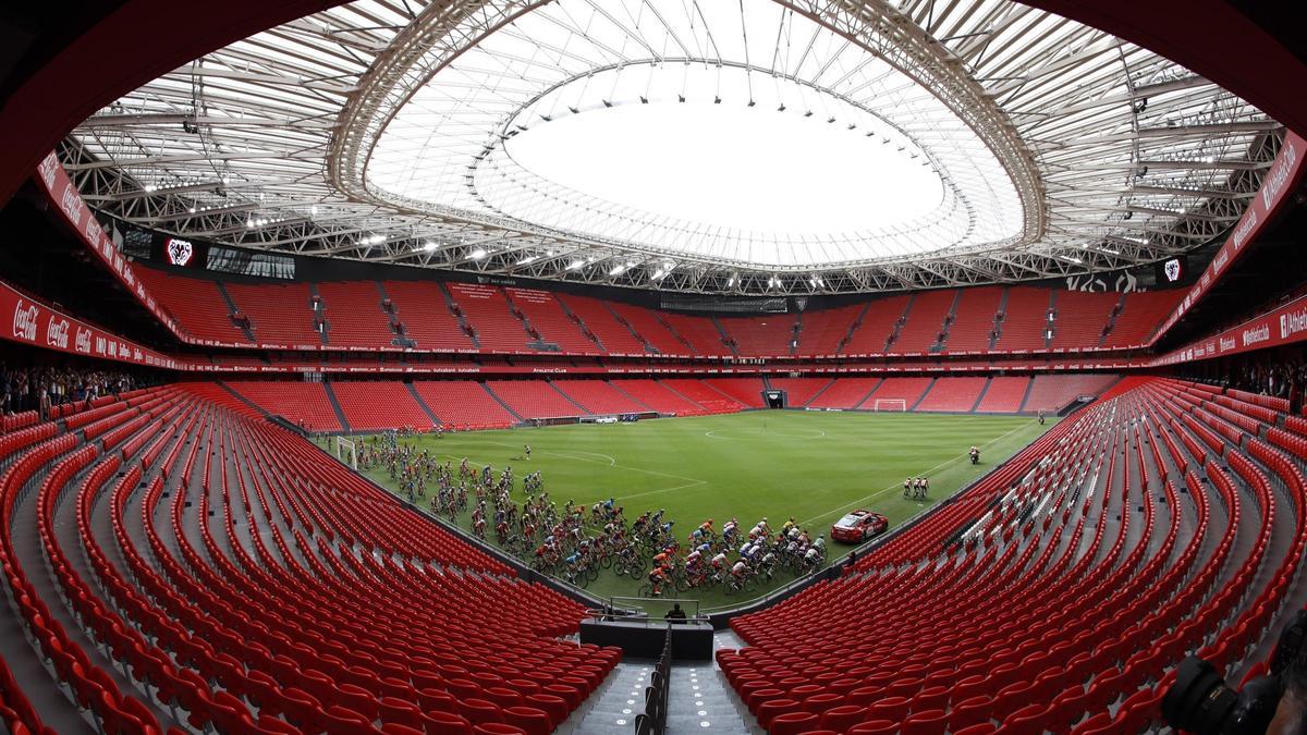 Interior del estadio de San Mamés.