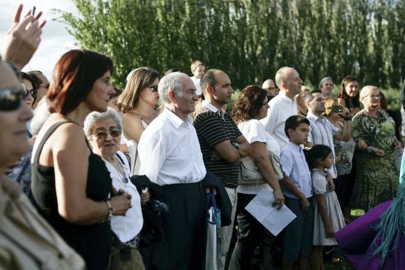 Inauguración de la escultura al jotero Mariano Arregui