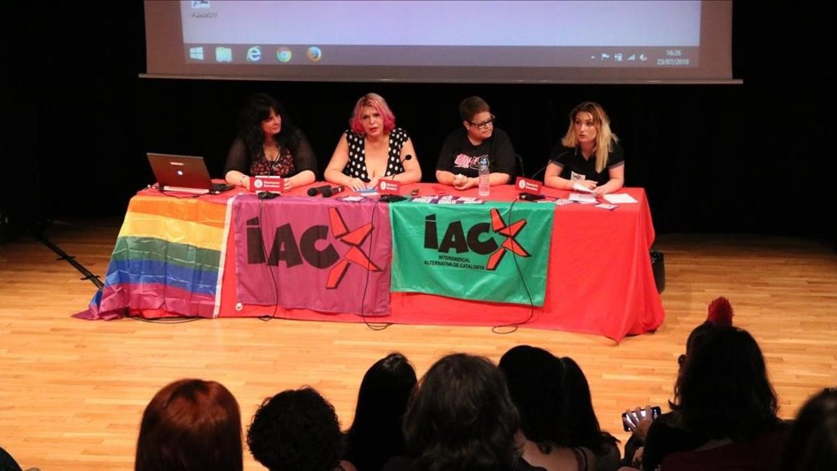 Imagen de la presentación de la Sección Sindical de la IAcCde las trabajdoras sexuales.