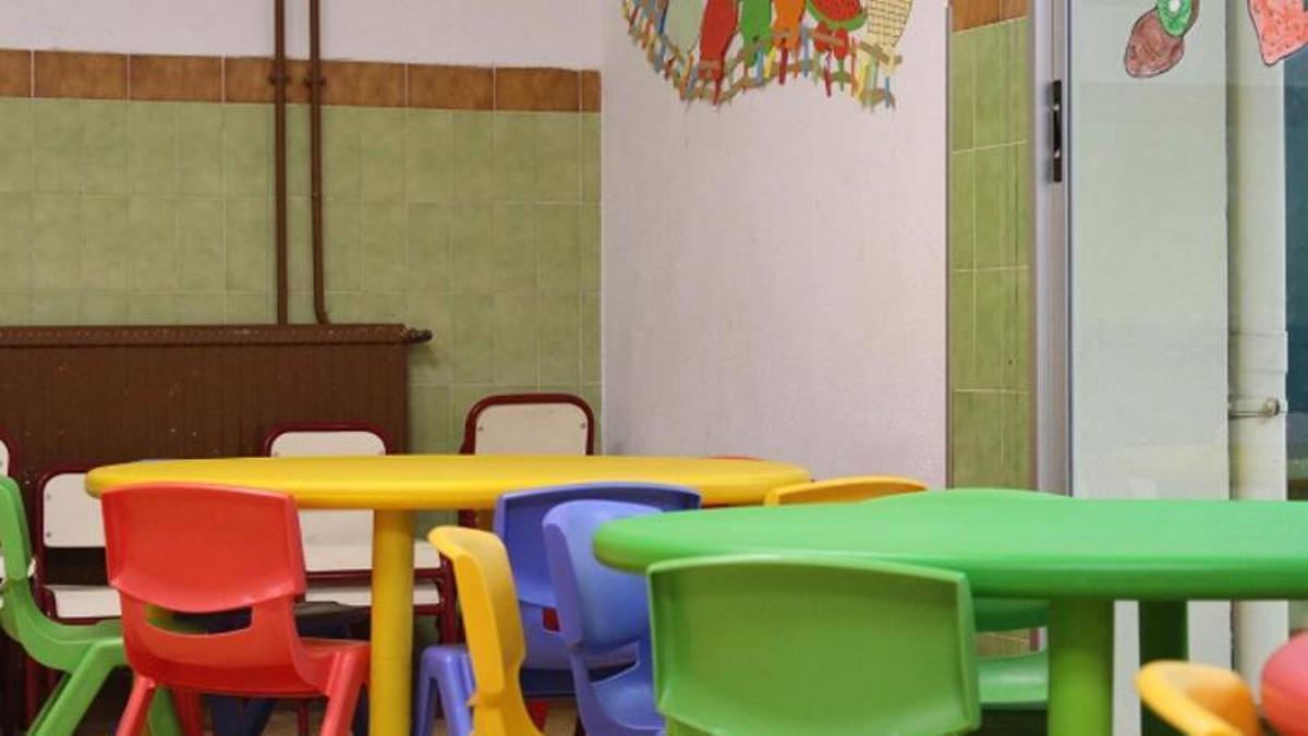 Un aula vacía.