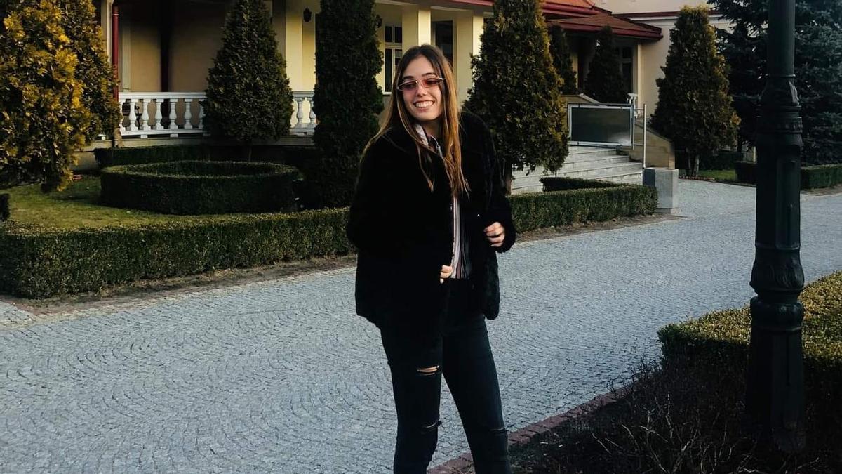 Marina León durante su Erasmus en Jarosław (Polonia).