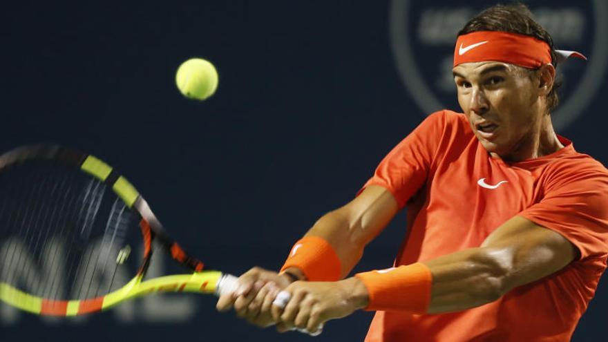 Rafa Nadal durante el partido contra Wawrinka.