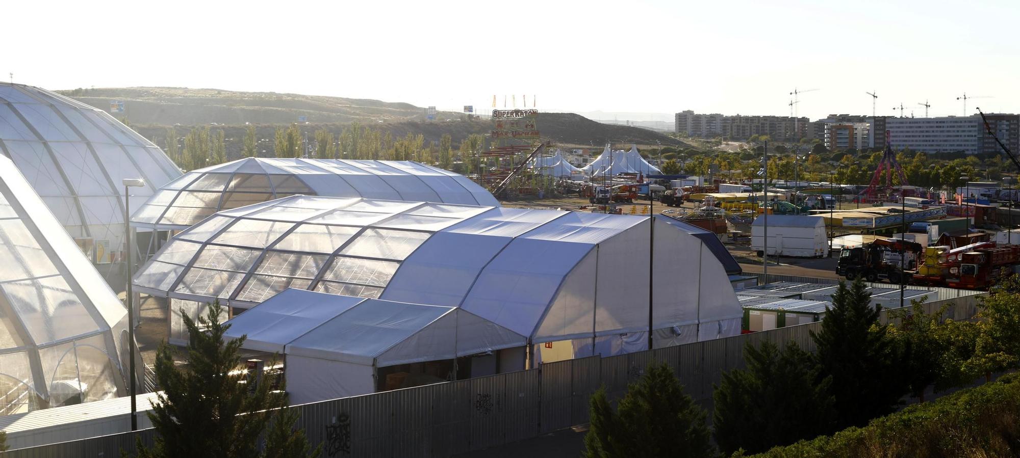 Fiestas del Pilar 2023 | Montaje de las ferias en Valdespartera