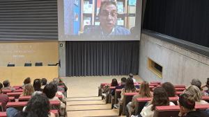 José Luis Bimbela, durante su conferencia online en Girona
