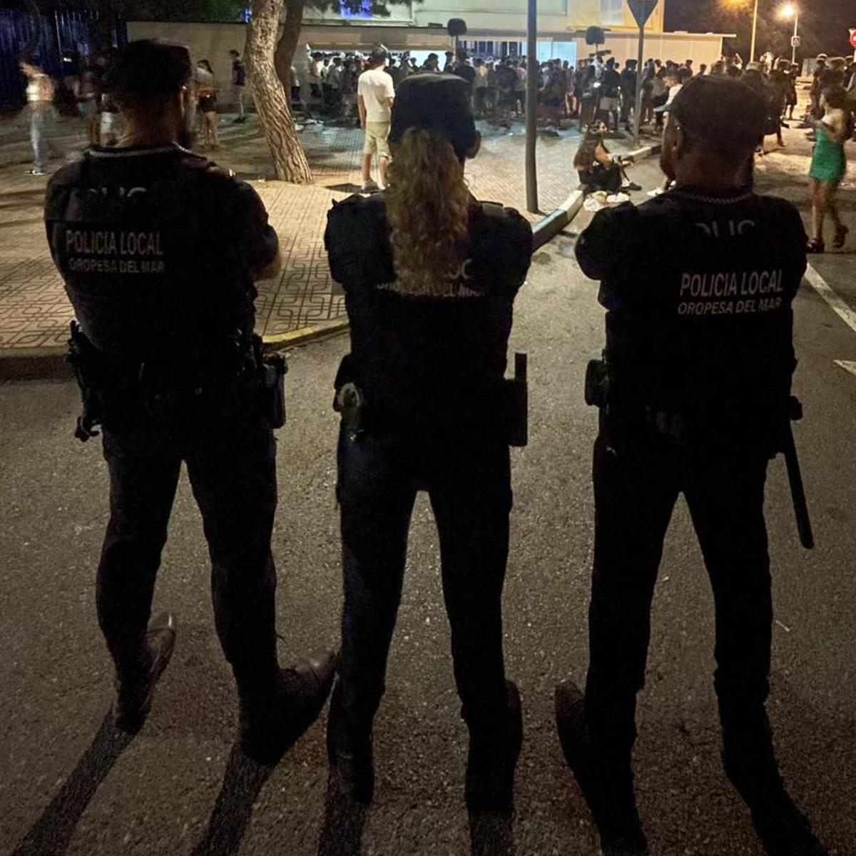 Agentes de la Policía Local de Orpesa.