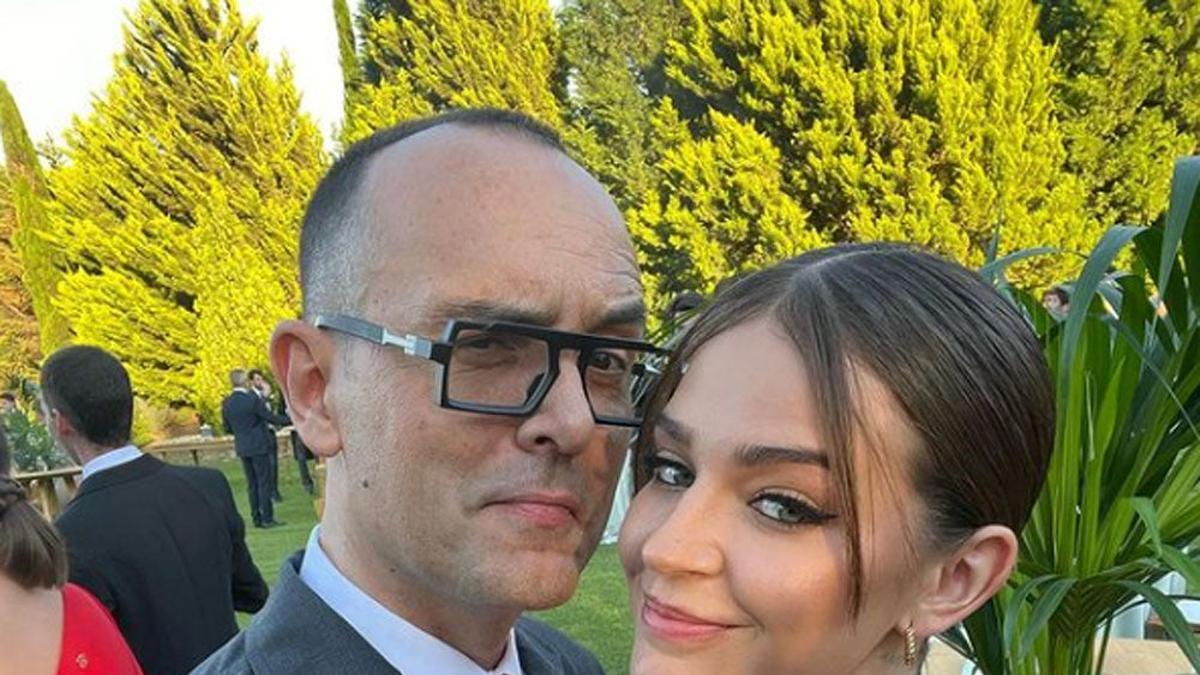 Laura Escanes y Risto Mejide en una boda