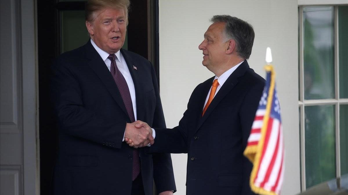 Trump recibe a Orban en la Casa Blanca.