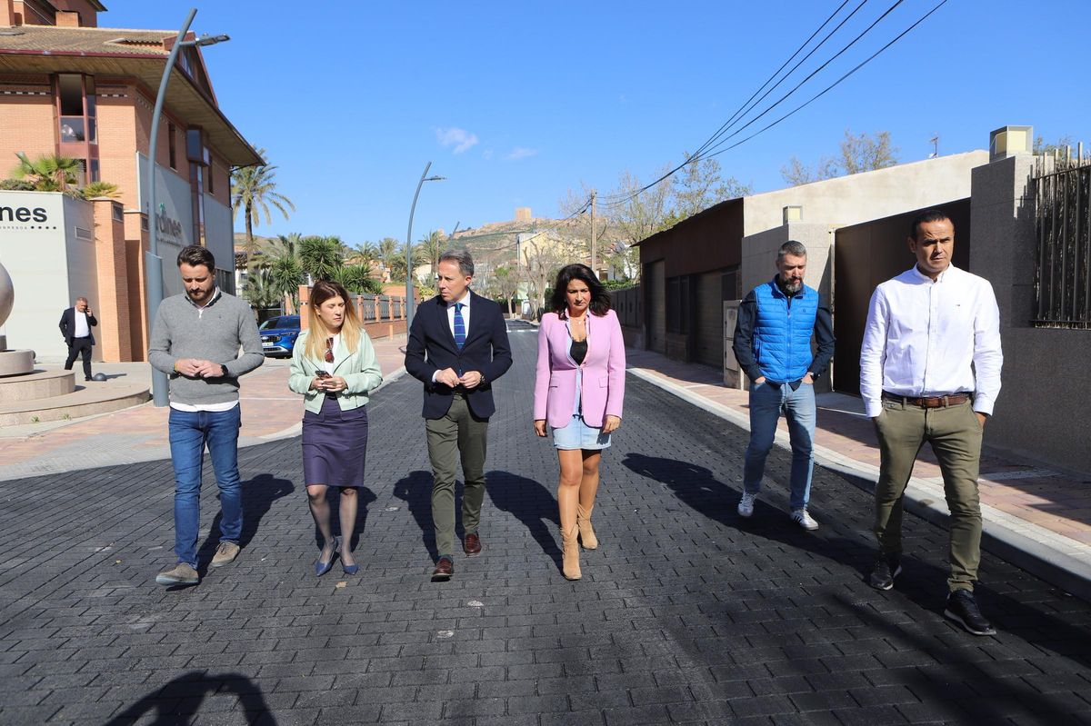 Visita a la zona del alcalde de Lorca.
