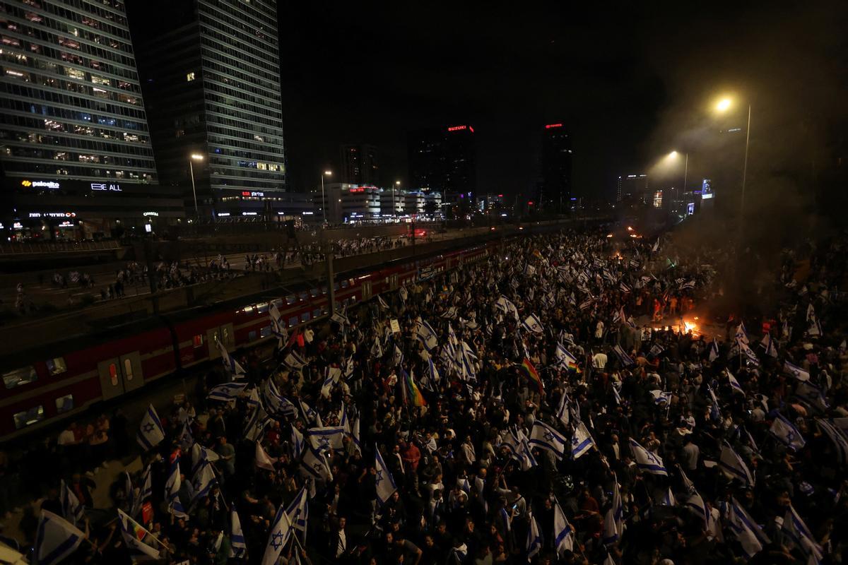 Nueva jornada de protestas en Israel contra la reforma judicial de Netanyahu