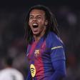 09/12/2025 Jules Kounde of FC Barcelona celebrates a goal during the UEFA Champions League 2025/26 League Phase MD6, football match played between FC Barcelona and Eintracht Francfort?? at Spotify Camp Nou stadium on December 09, 2025 in Barcelona, Spain. DEPORTES Javier Borrego / AFP7 / Europa Press