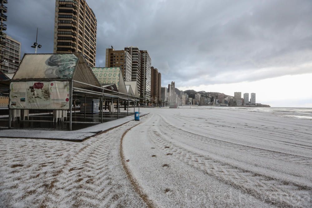 Fuerte granizada en Benidorm