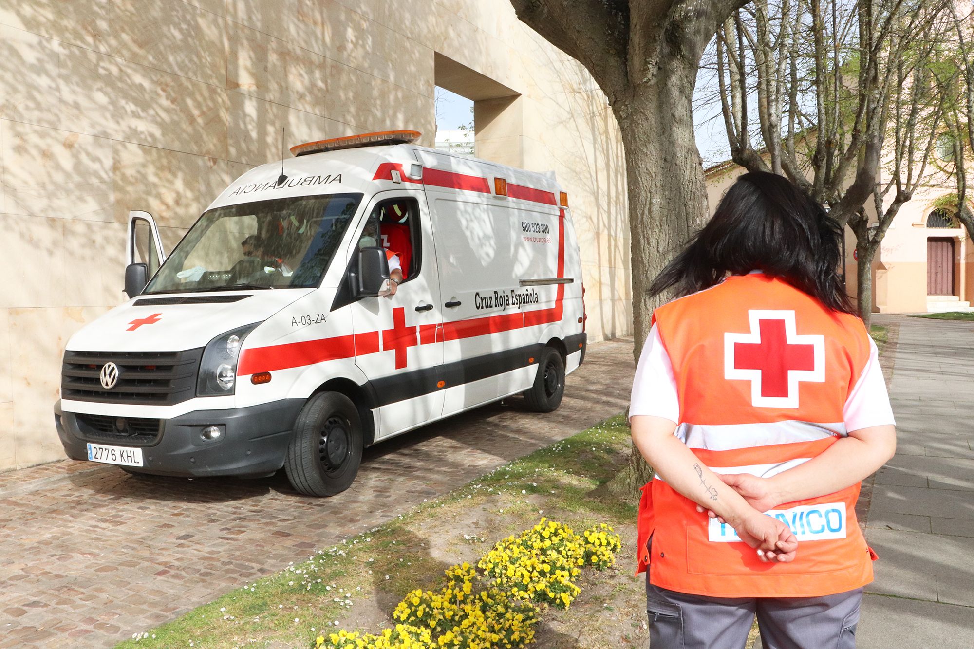 Una actuación preventiva de Cruz Roja en Zamora.