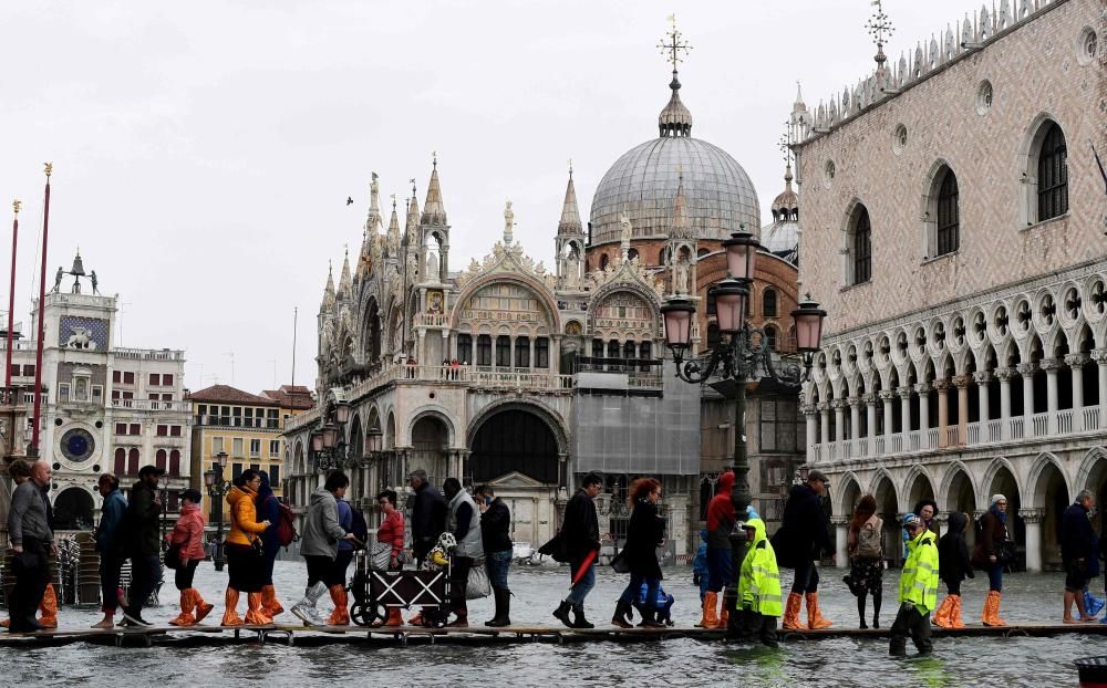 Venecia inundada por el ''acqua alta''