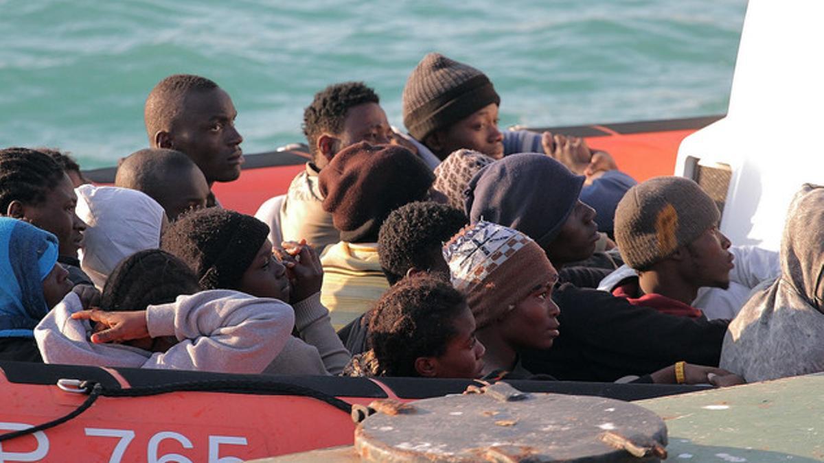 Llegada de inmigrantes a Sicilia