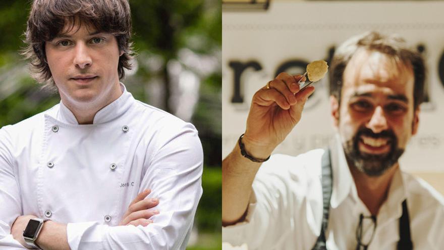 Jordi Cruz i el mestre de pintxos Josean Merino a les Jornades Gastronòmiques del Camí Ignasià