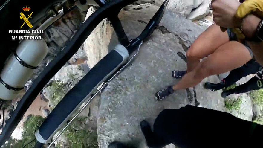 Así fue el rescate de un grupo de diez personas que quedaron atrapadas en el Torrent de Pareis, en Escorca