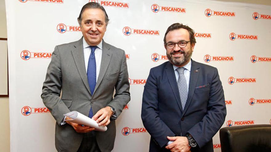 El presidente de Pescanova, González-Robatto e Ignacio González, consejero delegado.