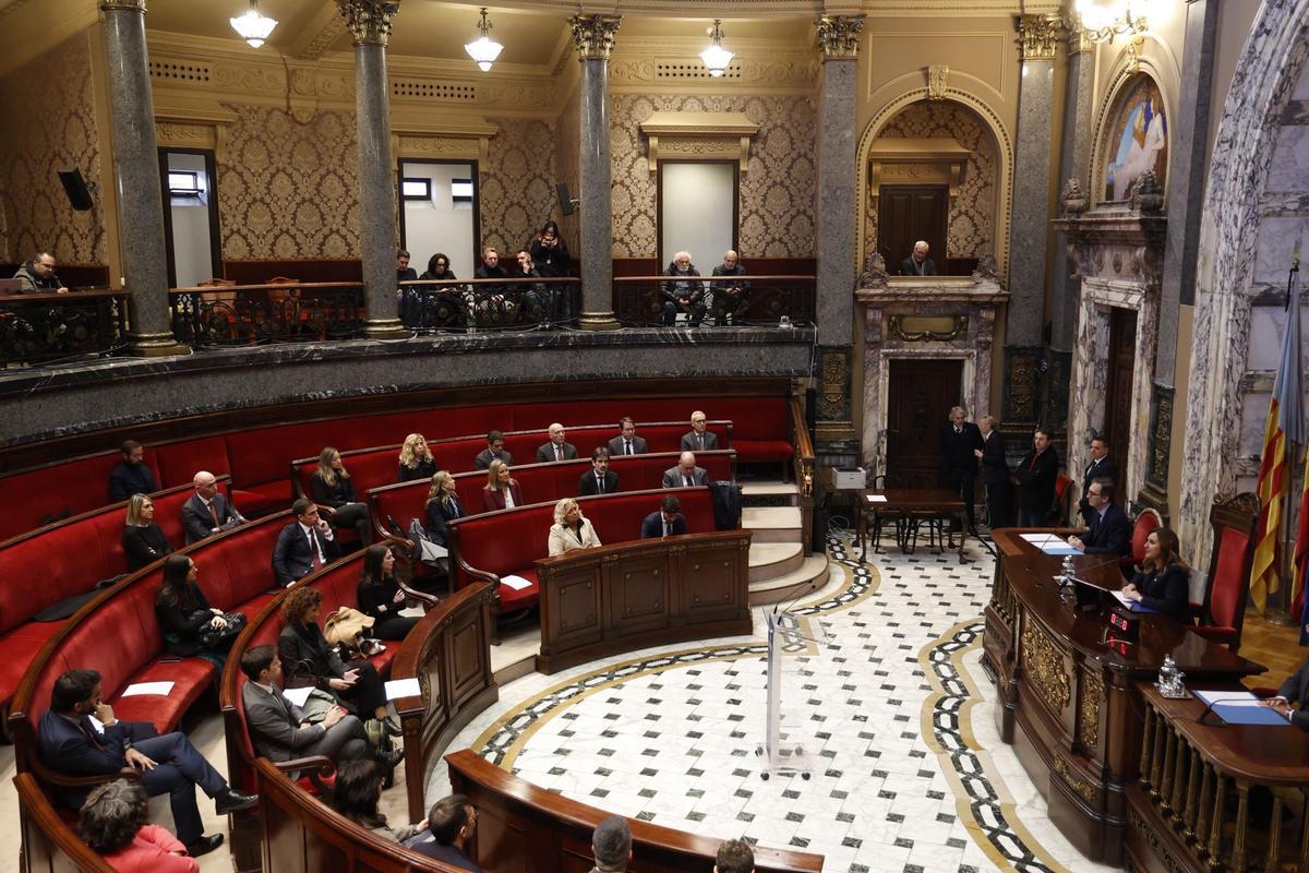 Imagen del pleno dedicado a la memoria de Ricard Pérez Casado