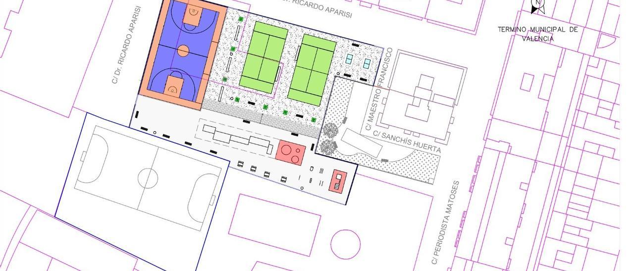 Plano cenital de la actuación que se va a desarrollar en Castellar-l'Oliveral