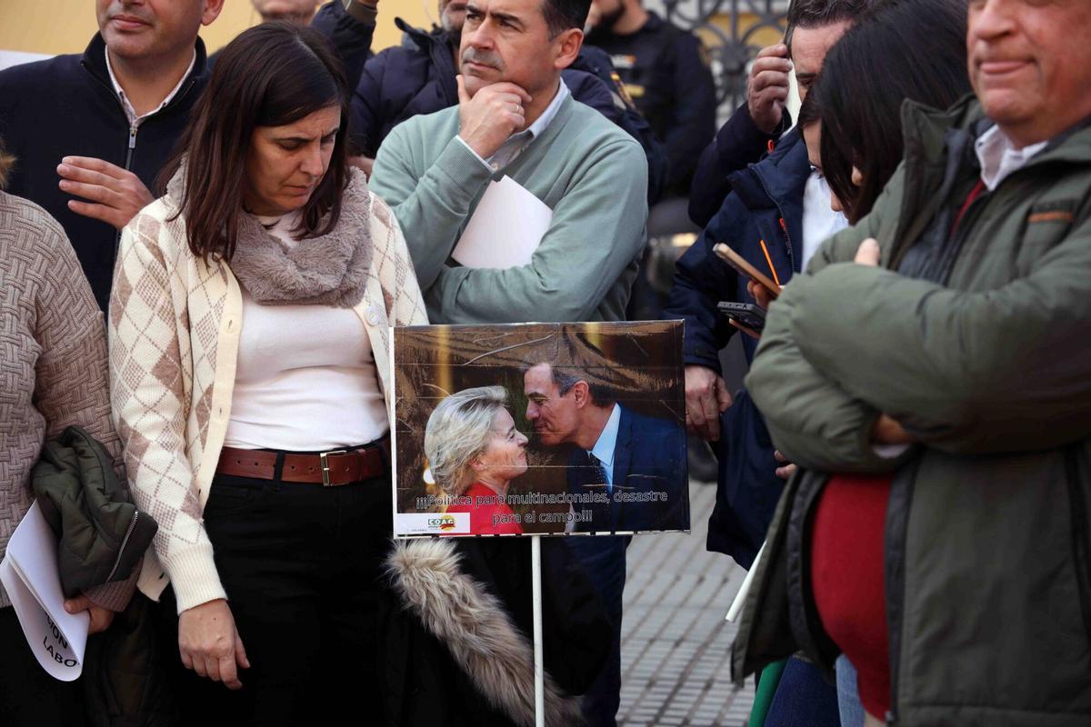 Protestas del campo malagueños, tras la firma del acuerdo Mercosur