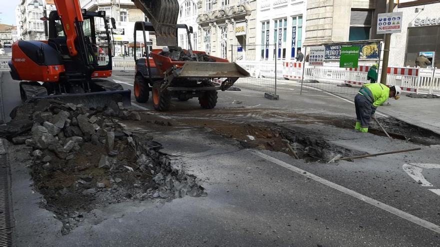 Corte de tráfico de la Porta do Sol de Vigo