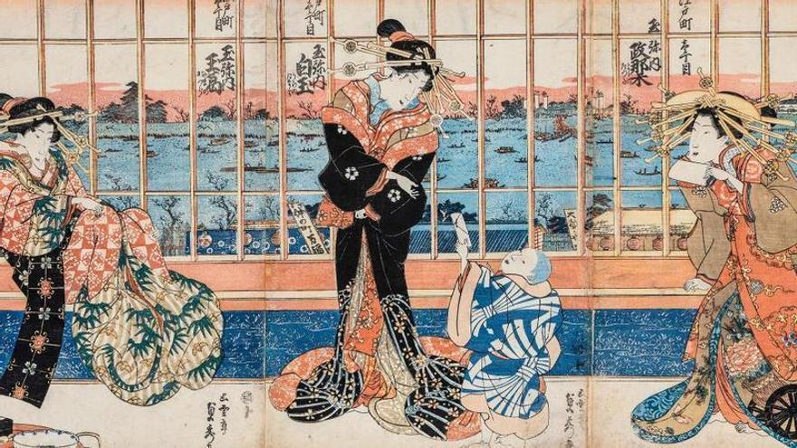 Bellezas del mundo flotante: la edad de oro del grabado japonés