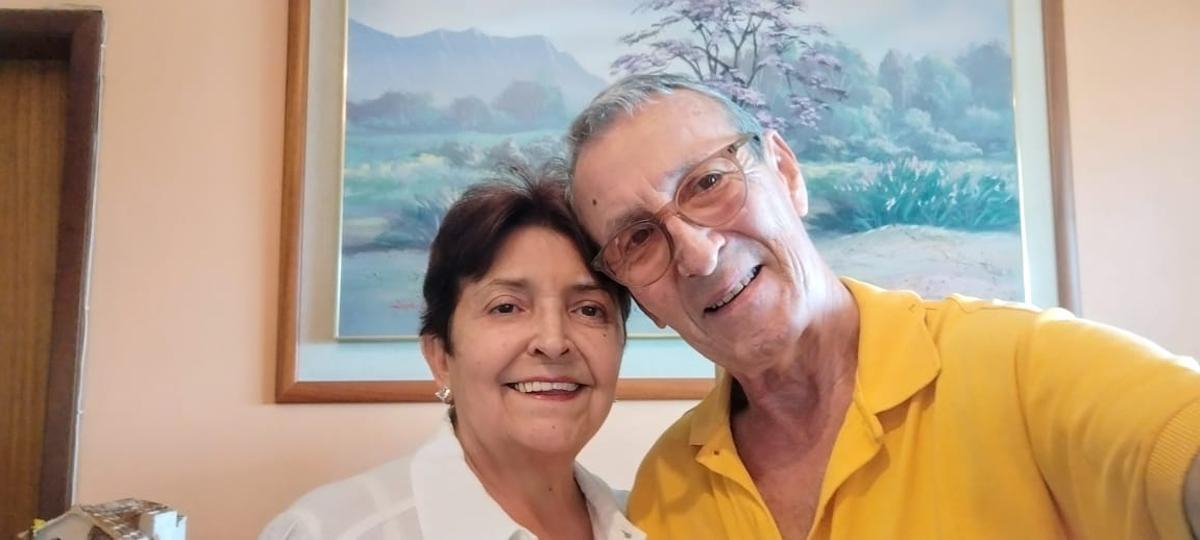 Demetrio Ramos, el canario afincado en Venezuela, junto a su mujer, Nelly Medina.