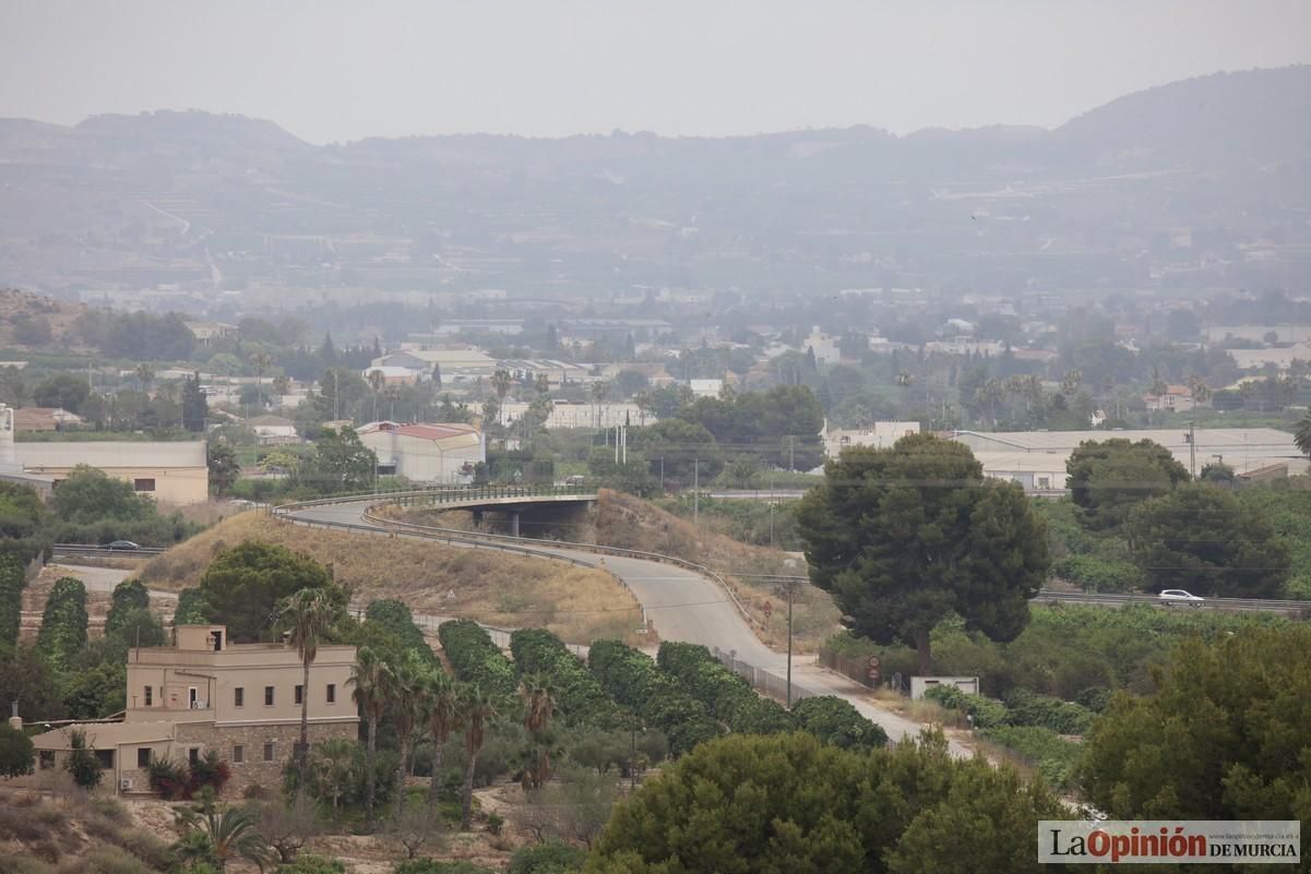 Obras de rehabilitación de la Casa del Agua junto al embalse de Santomera.