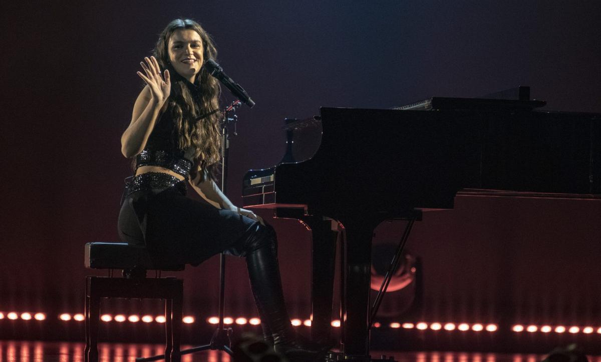 Amaia durante una actuación.