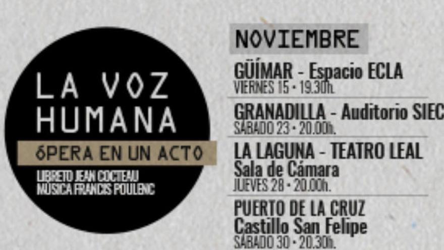 Programa de funciones de La voz humana.