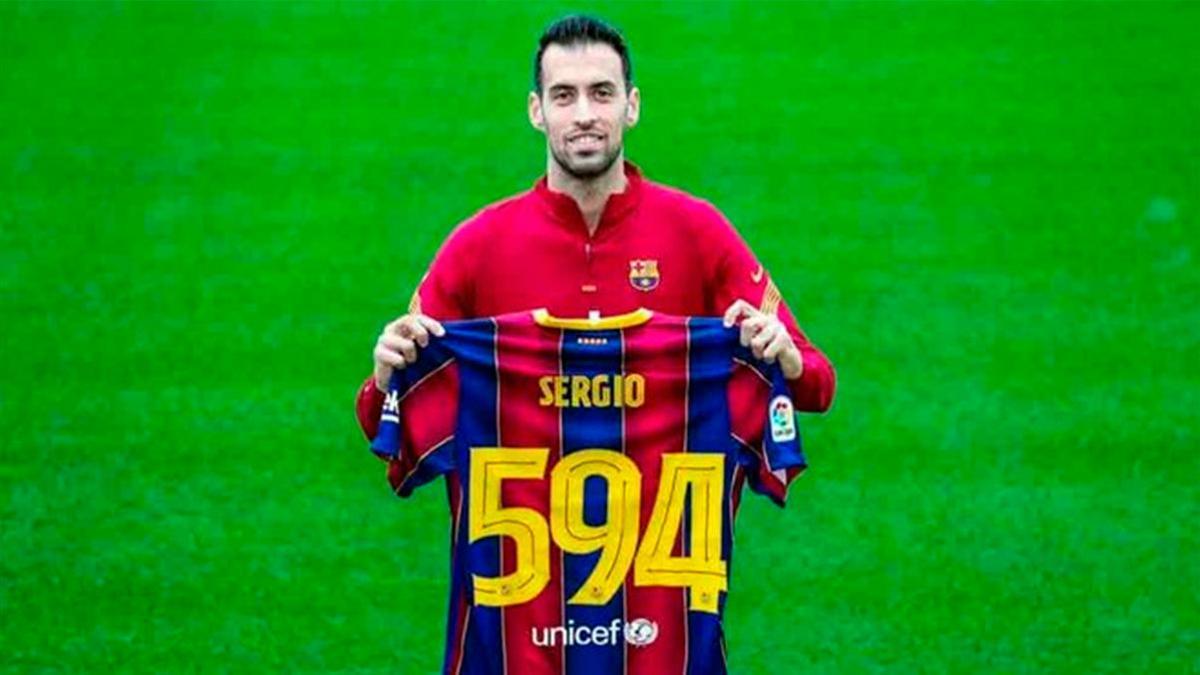 Sergio Busquets: "Es un orgullo llegar a los 594 partidos"