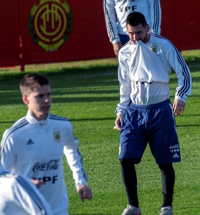 Segundo entrenamiento de la Argentina de Messi en Son Bibiloni