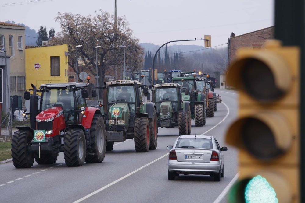 La marxa de tractors a Girona