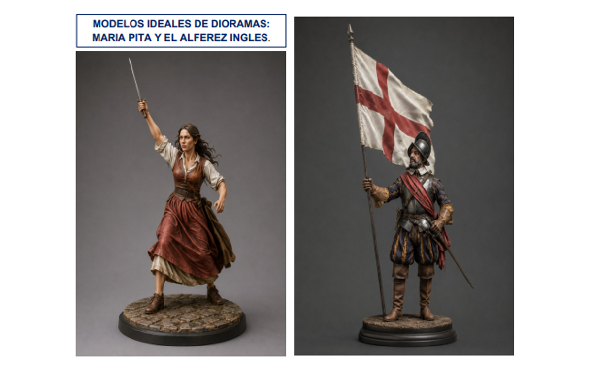 Imagen que aporta el Ministerio de Defensa sobre los modelos Ideales de dioramas