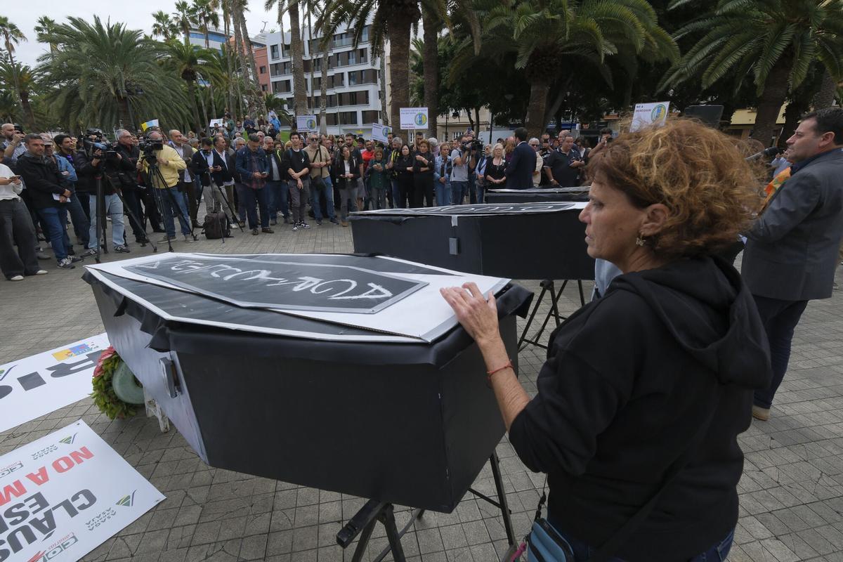 Protesta del sector primario de Gran Canaria contra el acuerdo UE-Mercosur