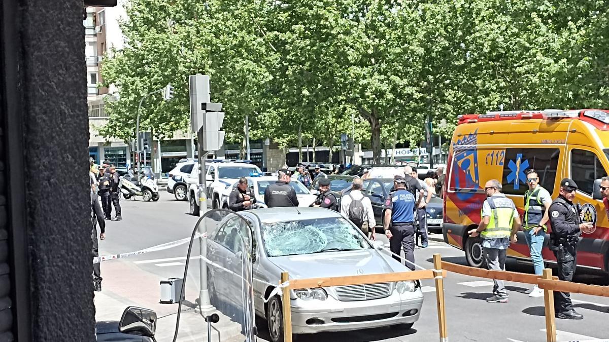 El coche implicado en el atropello del Paseo de Extremadura