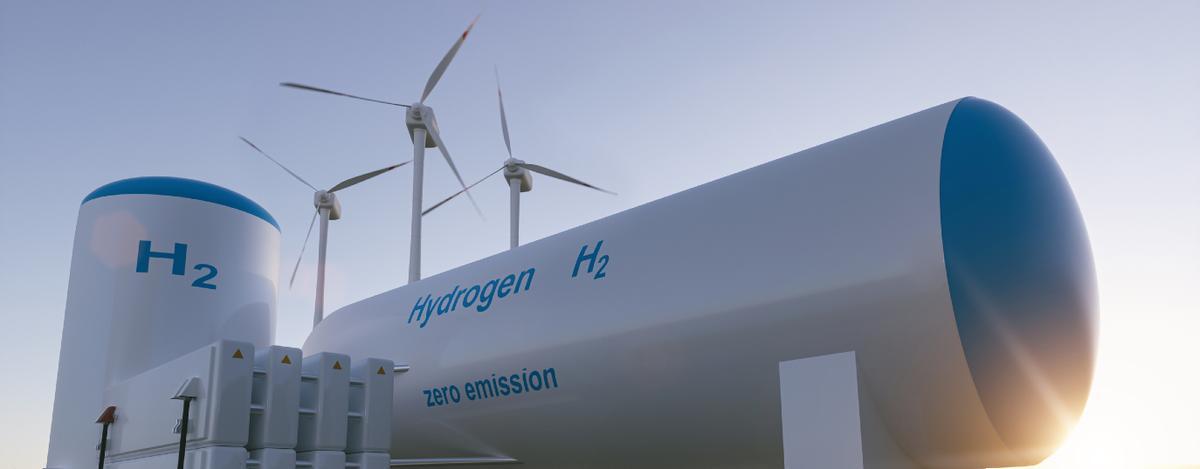 Recreación de una planta de hidrógeno verde como la que se quiere instalar en Antequera.